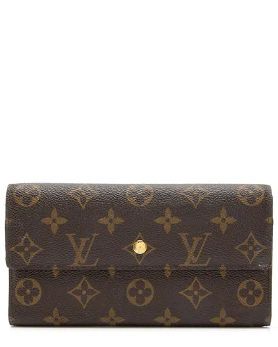 Pre-owned Louis Vuitton Brown Monogram Canvas Porte Tressor International Wallet  (authentic Pre-loved)