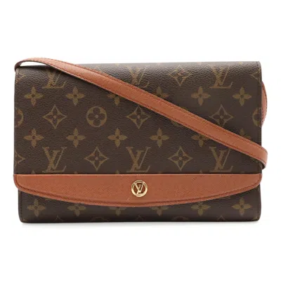Pre-owned Louis Vuitton Brown Monogram Canvas Pvc Coated Canvas Clutch Bag Shoulder Bag ()