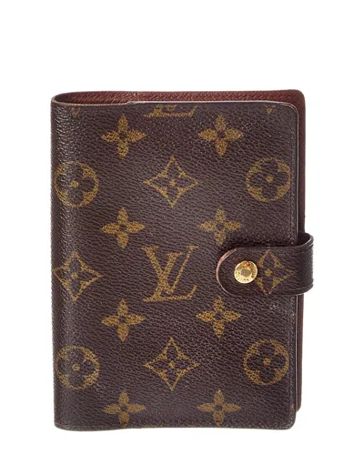 Pre-owned Louis Vuitton Brown Monogram Canvas Ring Agenda (authentic Pre-loved)