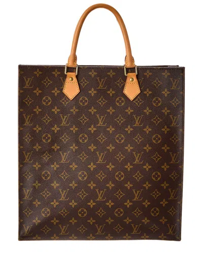 Pre-owned Louis Vuitton Brown Monogram Canvas Sac Plat (authentic Pre-loved)