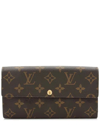 Pre-owned Louis Vuitton Brown Monogram Canvas Sarah Wallet (authentic Pre-loved)