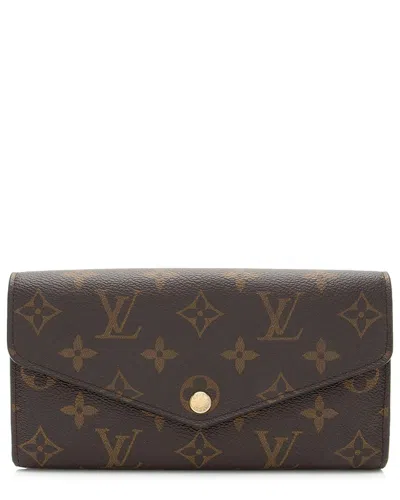 Pre-owned Louis Vuitton Brown Monogram Canvas Sarah Wallet (authentic Pre-loved)
