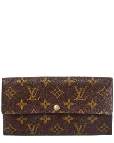 Pre-owned Louis Vuitton Brown Monogram Canvas Sarah Wallet (authentic Pre-loved)