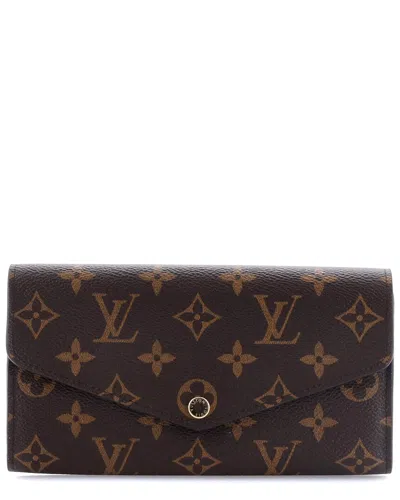 Pre-owned Louis Vuitton Brown Monogram Canvas Sarah Wallet Nm (authentic Pre-loved)