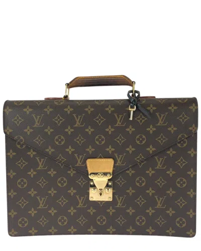Pre-owned Louis Vuitton Brown Monogram Canvas Serviette Conseiller Briefcase (authentic  Pre-loved)