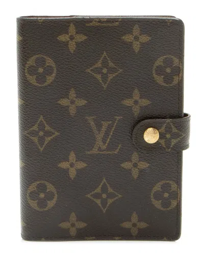Pre-owned Louis Vuitton Brown Monogram Canvas Small Ring Agenda Cover (authentic Pre-  Loved)