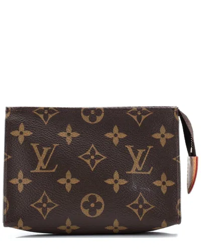 Pre-owned Louis Vuitton Brown Monogram Canvas Toiletry Pouch 15 (authentic Pre-loved)