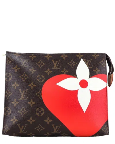 Pre-owned Louis Vuitton Brown Monogram Canvas Toiletry Pouch Limited Edition Game On 26  (authentic Pre-loved)
