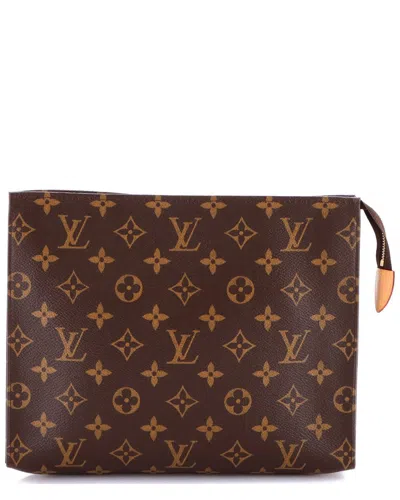 Pre-owned Louis Vuitton Brown Monogram Canvas Toiletry Pouch Nm (authentic Pre-loved)