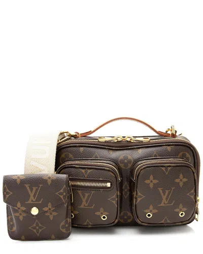 Pre-owned Louis Vuitton Brown Monogram Canvas Utility Crossbody (authentic Pre-loved)