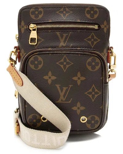 Pre-owned Louis Vuitton Brown Monogram Canvas Utility Phone Sleeve (authentic Pre-loved)