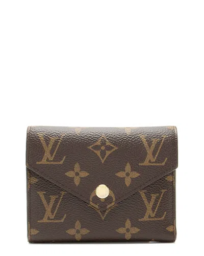 Pre-owned Louis Vuitton Brown Monogram Canvas Victorine Wallet (authentic Pre-loved)