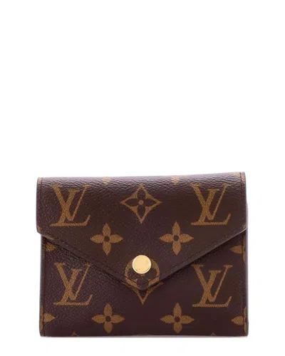 Pre-owned Louis Vuitton Brown Monogram Canvas Victorine Wallet (authentic Pre-loved)