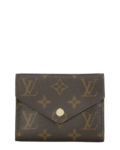 Pre-owned Louis Vuitton Brown Monogram Canvas Victorine Wallet (authentic Pre-loved)