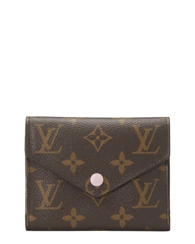 Pre-owned Louis Vuitton Brown Monogram Canvas Victorine Wallet (authentic Pre-loved)