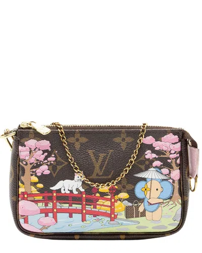 Pre-owned Louis Vuitton Brown Monogram Canvas Vivienne Japanese Garden Mini Pochette  Accessories (authentic P