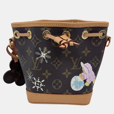 Pre-owned Louis Vuitton Brown Monogram Canvas Vivienne Nano Noe Shoulder Bag