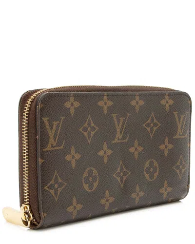 Pre-owned Louis Vuitton Brown Monogram Canvas Zippy Wallet (authentic Pre-loved)
