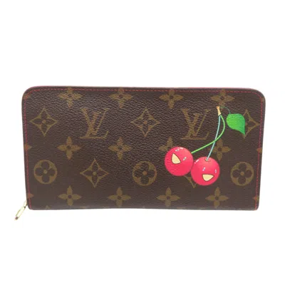 Pre-owned Louis Vuitton Brown Monogram Cherry Blossom Long Wallet (bi-fold) ()