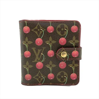 Pre-owned Louis Vuitton Brown Monogram Cherry Leather Wallet (bi-fold) ()