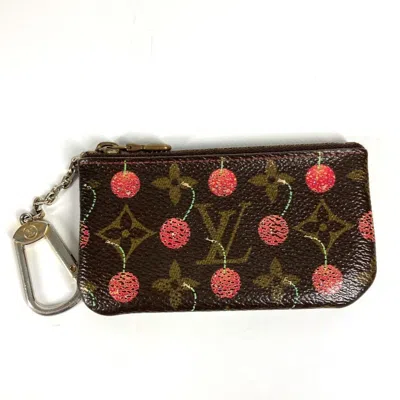 Pre-owned Louis Vuitton Brown Monogram Cherry Red Color Monogram Coin Purse/coin Case ()