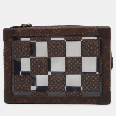 Pre-owned Louis Vuitton Brown Monogram Chess Canvas Soft Trunk Shoulder Bag