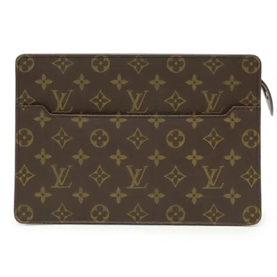 Pre-owned Louis Vuitton Brown Monogram Clutch Bag Pochette ()