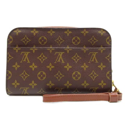 Pre-owned Louis Vuitton Brown Monogram Clutch Bag ()