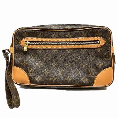 Pre-owned Louis Vuitton Brown Monogram Clutch Bag ()