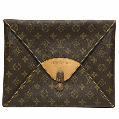 Pre-owned Louis Vuitton Brown Monogram Clutch Bag ()