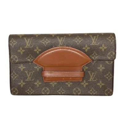 Pre-owned Louis Vuitton Brown Monogram Clutch Bag ()