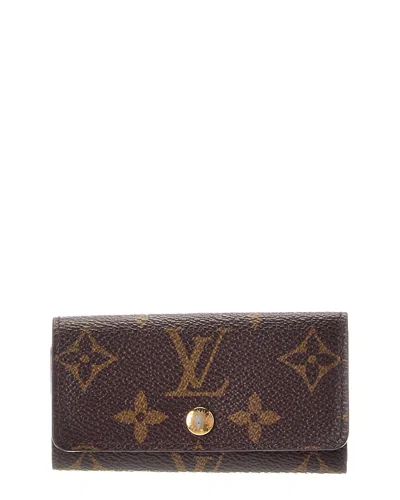 Pre-owned Louis Vuitton Brown Monogram Coated Canvas 4 Key Multicles Holder (authentic  Pre-loved)