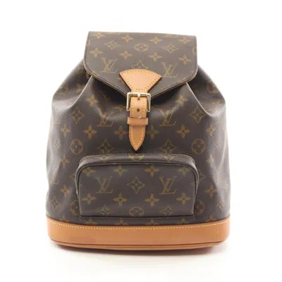 Pre-owned Louis Vuitton Brown Monogram Coated Canvas Backpack ()