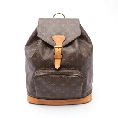 Pre-owned Louis Vuitton Brown Monogram Coated Canvas Backpack ()