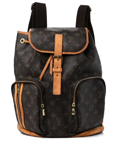 Pre-owned Louis Vuitton Brown Monogram Coated Canvas Bosphore Backpack (authentic Pre-  Loved)