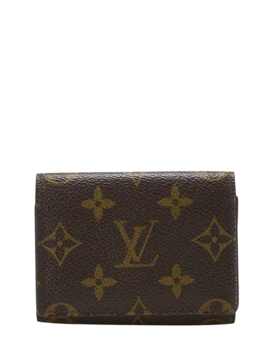 Pre-owned Louis Vuitton Brown Monogram Coated Canvas Business Card Holder (authentic  Pre-loved)
