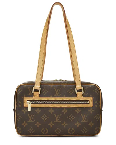 Pre-owned Louis Vuitton Brown Monogram Coated Canvas Cite Mm (authentic Pre-loved)