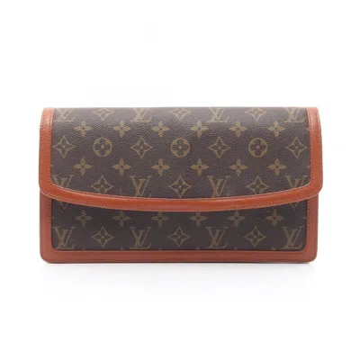 Pre-owned Louis Vuitton Brown Monogram Coated Canvas Clutch Bag Pochette ()