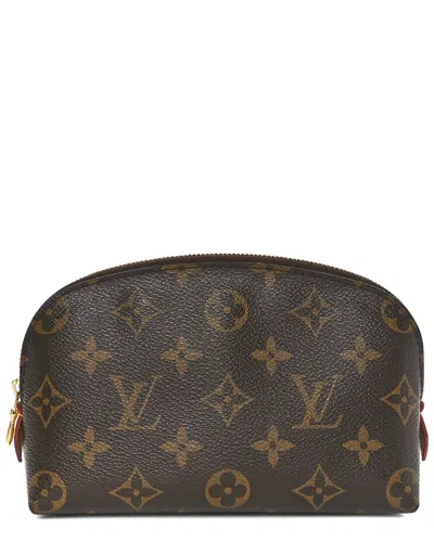Pre-owned Louis Vuitton Brown Monogram Coated Canvas Cosmetic Pouch Gm (authentic Pre-loved)