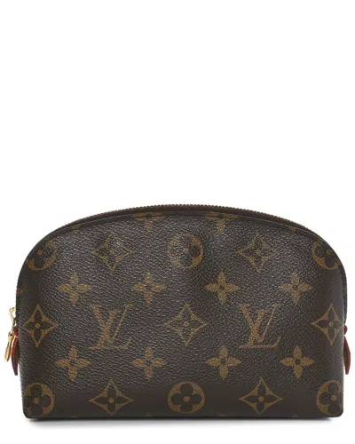 Pre-owned Louis Vuitton Brown Monogram Coated Canvas Cosmetic Pouch Gm (authentic Pre-loved)
