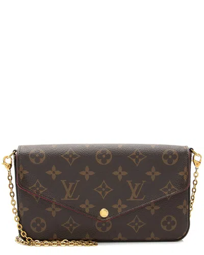 Pre-owned Louis Vuitton Brown Monogram Coated Canvas Felicie Pochette (authentic Pre-  Loved)