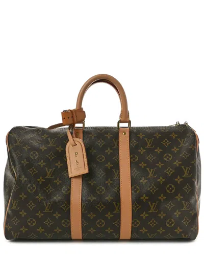 Pre-owned Louis Vuitton Brown Monogram Coated Canvas Keepall 45 (authentic Pre-loved)