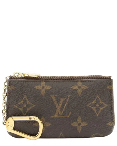 Louis Vuitton Brown Monogram Coated Canvas Key Pouch (authentic Pre-loved)
