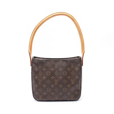 Pre-owned Louis Vuitton Brown Monogram Coated Canvas Leather Shoulder Bag ()