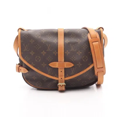 Pre-owned Louis Vuitton Brown Monogram Coated Canvas Leather Shoulder Bag ()