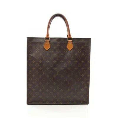 Pre-owned Louis Vuitton Brown Monogram Coated Canvas Leather Tote Bag ()