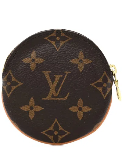 Pre-owned Louis Vuitton Brown Monogram Coated Canvas Multi Pochette Accessories Round  Coin Purse (authentic P