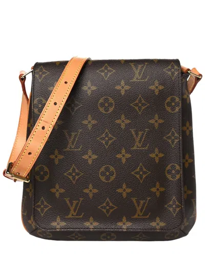 Pre-owned Louis Vuitton Brown Monogram Coated Canvas Musette Salsa Short Strap (authentic )
