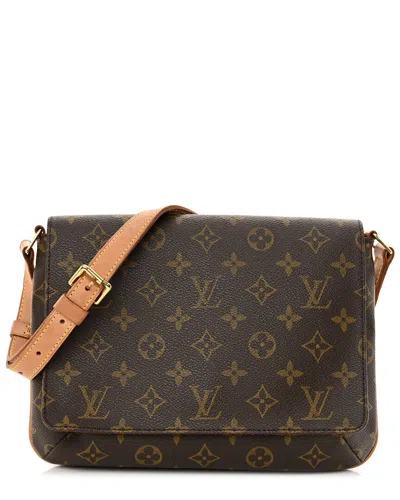 Pre-owned Louis Vuitton Brown Monogram Coated Canvas Musette Tango Short Strap (authentic Pre-loved)