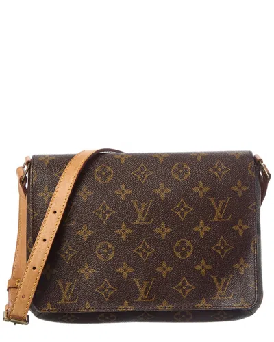 Pre-owned Louis Vuitton Brown Monogram Coated Canvas Musette Tango Short Strap (authentic Pre-loved)